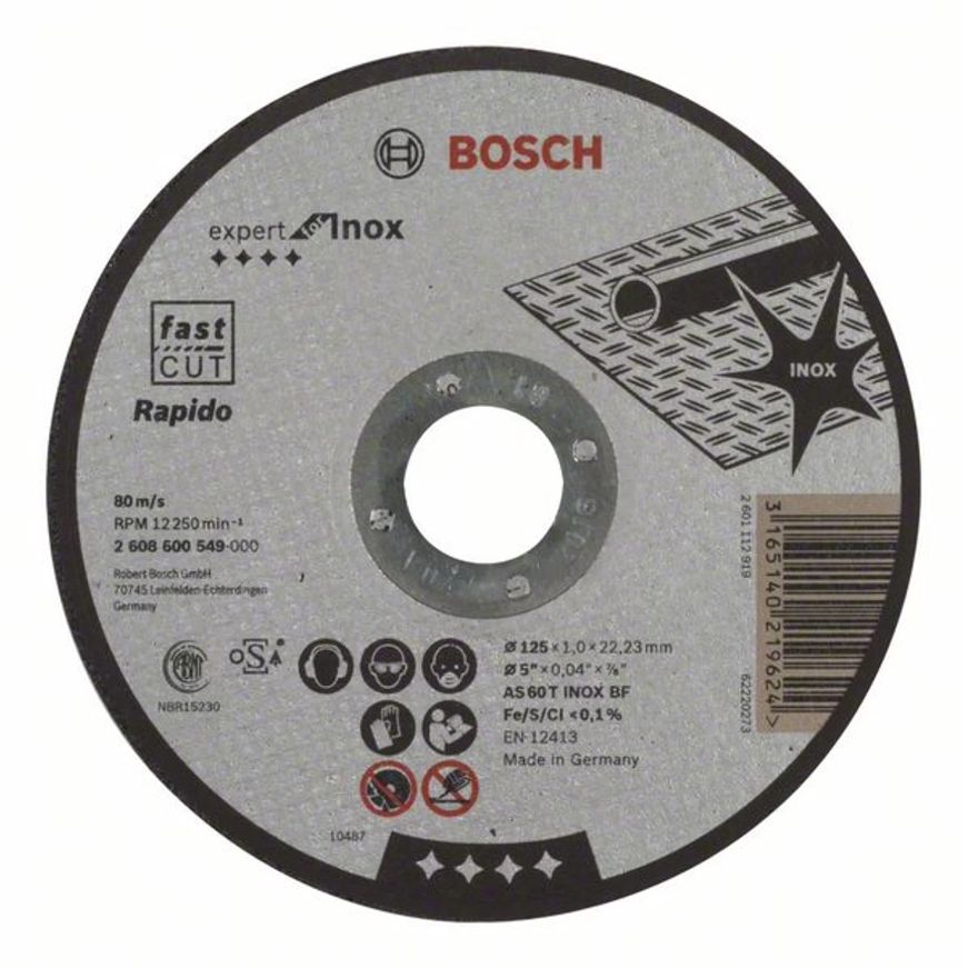 Диск за рязане for Inox-Rapido Bosch, 125 х 1 мм / 2608600549